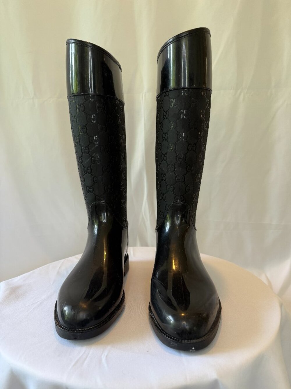 Authentic Gucci Black Rubber Rain boots - Picture 2 of 6